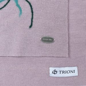 Photo Trioni Wool Scarf with red flower