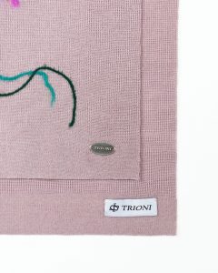 Photo Trioni Wool Scarf with red flower