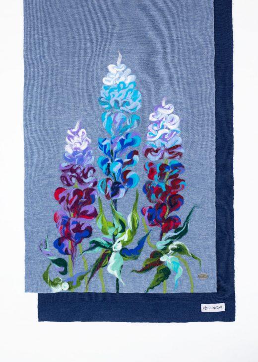 Wool Scarf with lupins