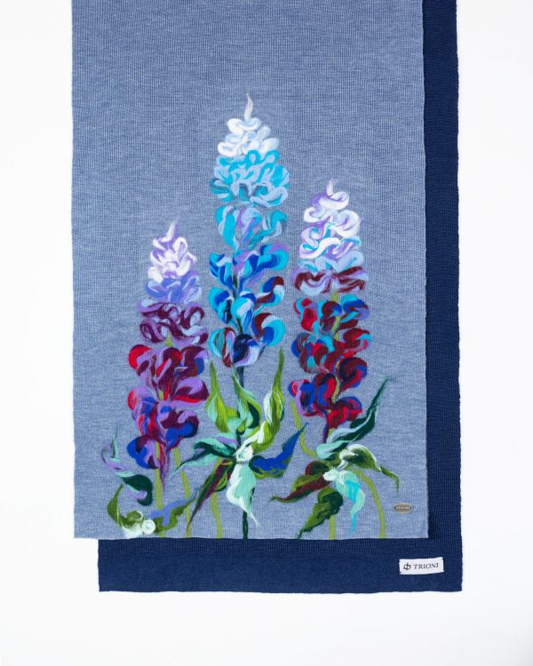Wool Scarf with lupins