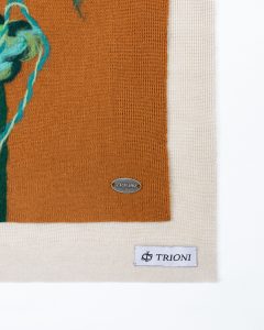 Photo Trioni Wool Scarf with sunflowers
