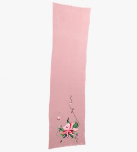 Photo Trioni Wool Scarf with red flower
