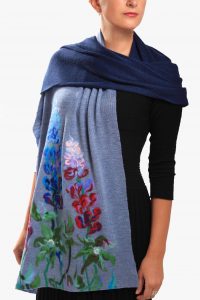 Photo Trioni Wool Scarf with lupins