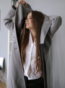 Photo Trioni wool coat in grey