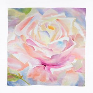Photo Trioni Silk scarf with rose