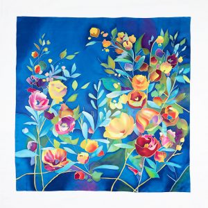 Photo Trioni Silk scarf with flowers