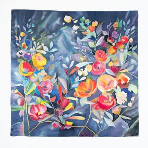 Photo Trioni Silk scarf with flowers