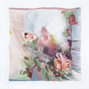 Photo Trioni Silk scarf with roses