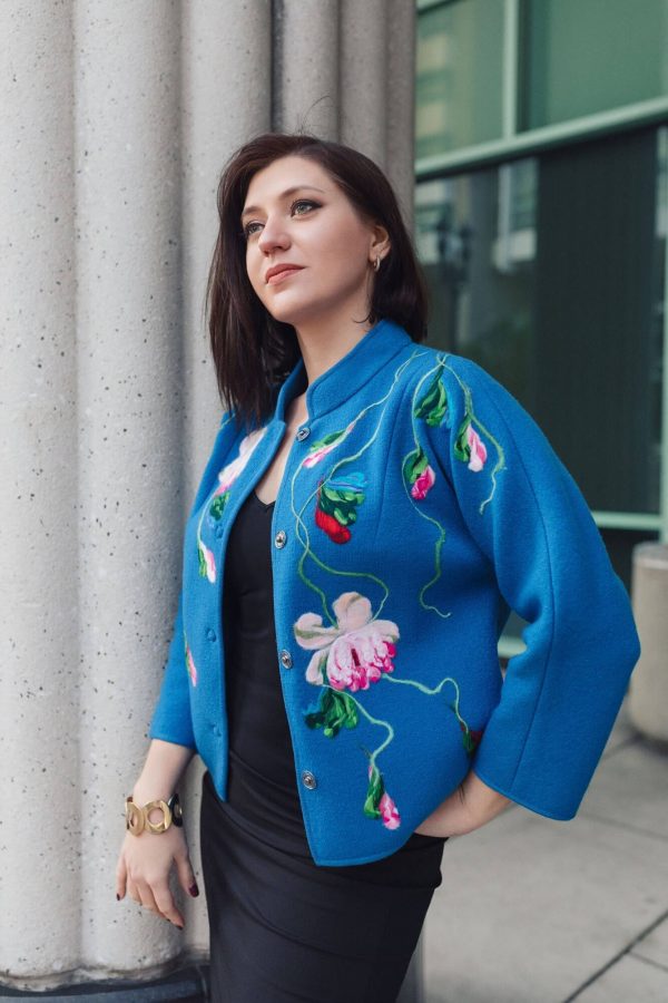 Jacket in light blue