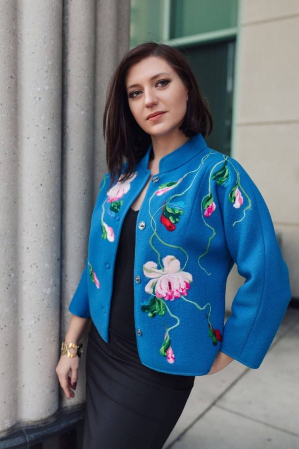 Jacket in light blue