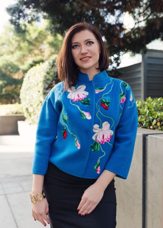 Jacket in light blue