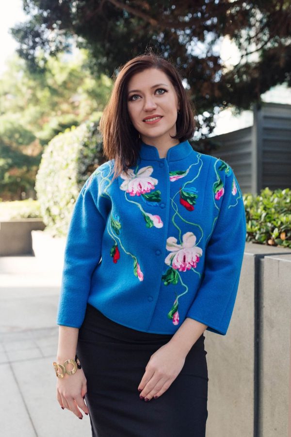 Jacket in light blue