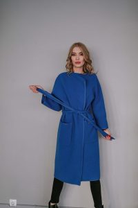 Photo Trioni Wool coat in blue