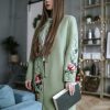 Wool coat in green