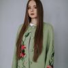 Wool coat in green