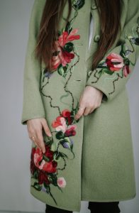 Photo Trioni Wool coat in green