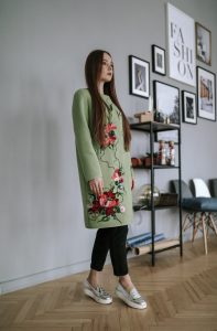 Photo Trioni Wool coat in green