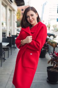 Photo Trioni Wool coat in red