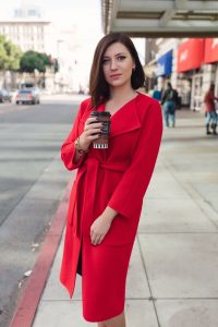 Photo Trioni Wool coat in red