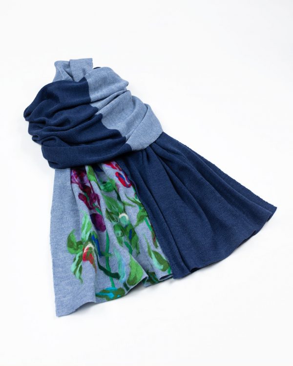 Wool Scarf with lupins