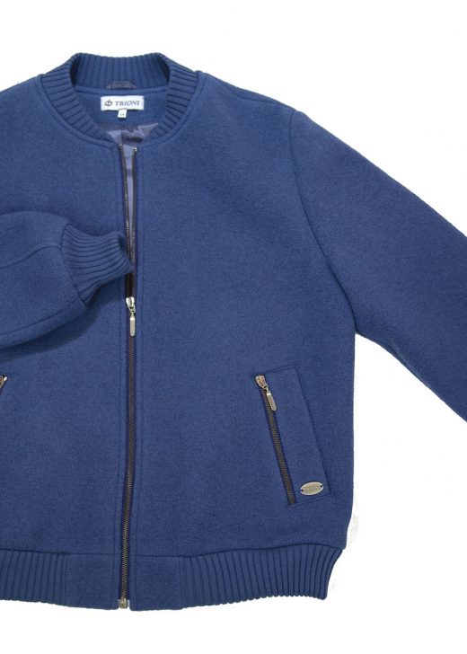 Men Bomber in Denim Blue