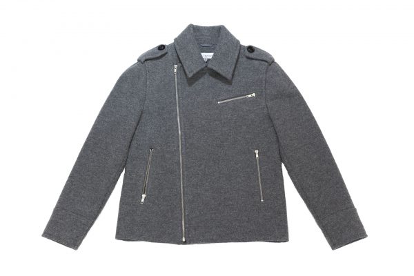 Men Biker Jacket in Light Marengo