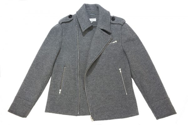 Men Biker Jacket in Light Marengo